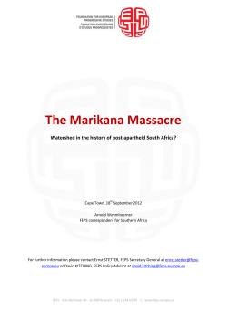 2012 09 18 Marikana Massacre