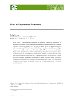 Dust in Supernovae Remnants - ORCA