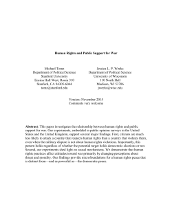Human Rights and Public Support for War