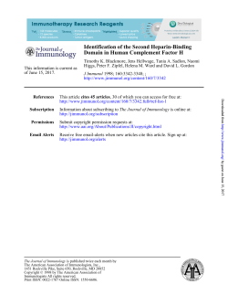 Domain in Human Complement Factor H Identification of the Second