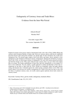 Endogeneity of Currency Areas and Trade Blocs: Evidence from the