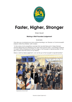 Faster Higher Stronger Teachers Guide