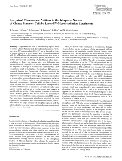 Analysis of chromosome positions in the interphase nucleus of