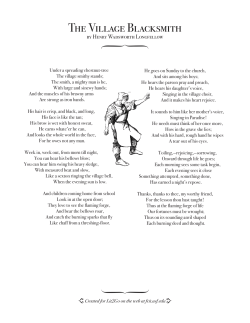 The Village Blacksmith