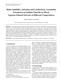 Study solvation of salts in solvents