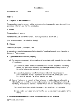 Draft Constitution 2012 - Peterborough Soup Kitchen