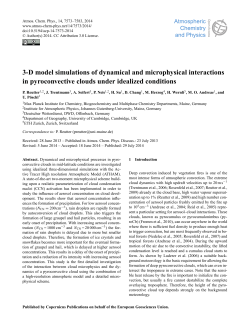 3-D model simulations of dynamical and microphysical interactions