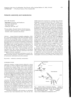 Antarctic seismicity and neotectonics