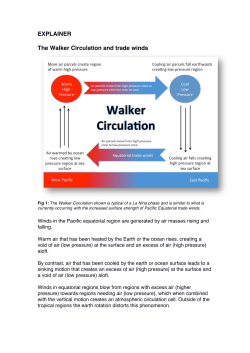 EXPLAINER The Walker Circulation and trade winds