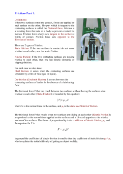 Friction- Part 1: