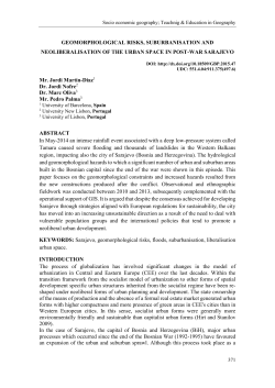 geomorphological risks, suburbanisation and