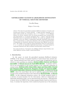 generalized maximum likelihood estimation of normal mixture