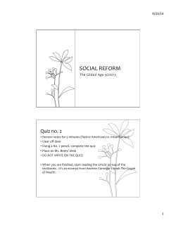 Unit 2 Social Reform