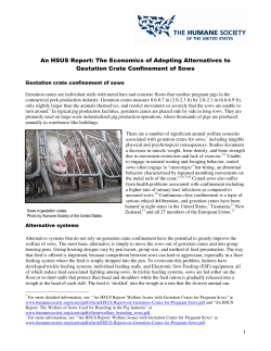 The Economics of Adopting Alternatives to Gestation Crate