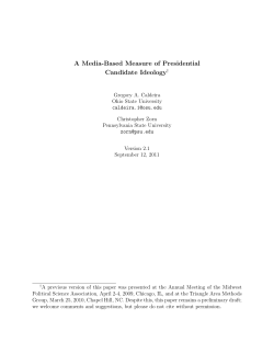 A Media-Based Measure of Presidential Candidate Ideology