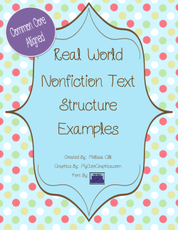Real World Nonfiction Text Structure Examples