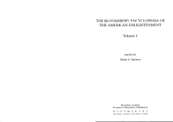 THE BLOOMSBlTRY ENCYCLOPEDIA OF THE AMERICAN