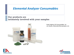 Elemental Analyzer Consumables. Our Products are intimately