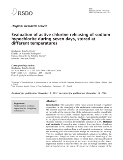 Evaluation of active chlorine releasing of sodium