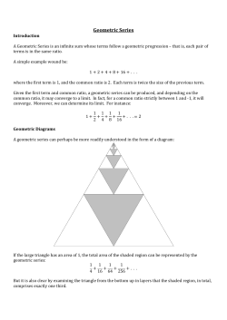 Geometric Series