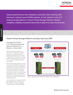 Hitachi Virtual Storage Platform and Epic EpicCare EMR