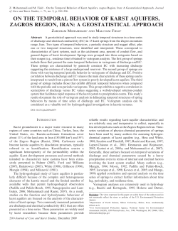 ON THE TEMPORAL BEHAVIOR OF KARST AQUIFERS, ZAGROS