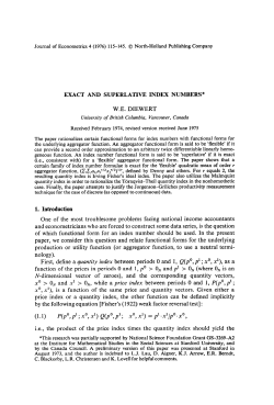 Exact and superlative index numbers. Journal of
