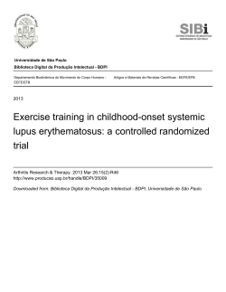 Exercise training in childhood-onset systemic lupus