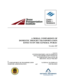 a modal comparison of domestic freight transportation effects on the