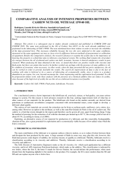 comparative analysis of intensive properties between