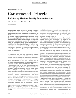 Constructed Criteria - Stanford Graduate School of Education