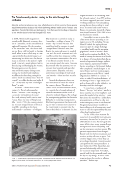 The French country doctor: caring for the sick through the centuries