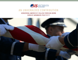 An Unheralded Contribution: Honoring America`s Fallen Foreign