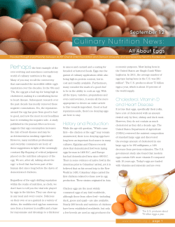 Culinary Nutrition News - American Culinary Federation