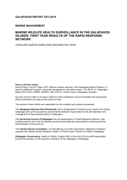 marine wildlife health surveillance in the galapagos islands: first