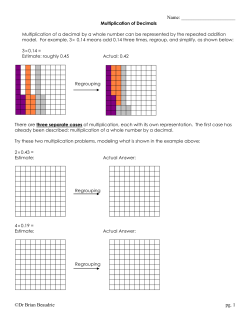 Multiplication of Decimals