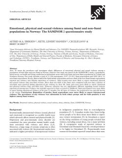 Emotional, physical and sexual violence among