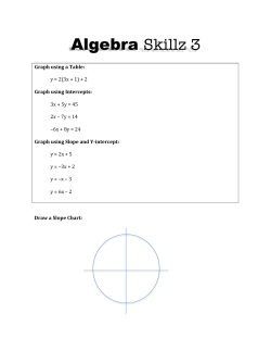 Algebra Skillz 3