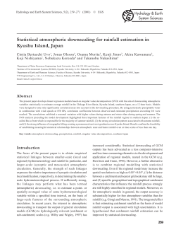 Statistical atmospheric downscaling for rainfall estimation in Kyushu
