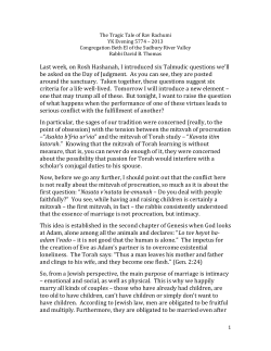 Last week, on Rosh Hashanah, I introduced six Talmudic questions
