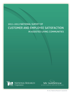 2011-2012 Assisted Living Facility Customer and Employee