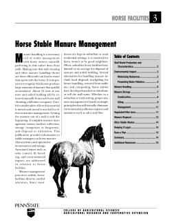 Horse Stable Manure Management