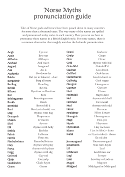 Norse Myths pronunciation guide
