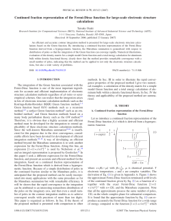 Continued fraction representation of the Fermi
