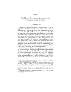 Justice Alito`s Statutory Interpretation