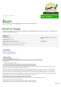 Percent of Change