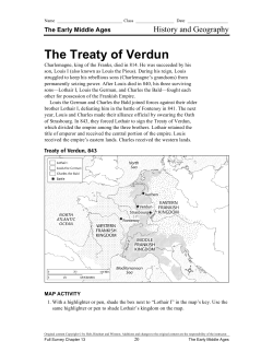 The Treaty of Verdun