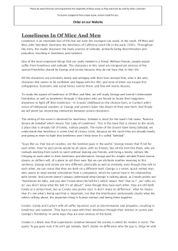 Loneliness In Of Mice And Men - Buy Affordable Essays/Eagle