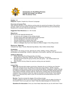 Introduction To The Writing Process