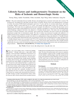 Lifestyle Factors and Antihypertensive Treatment on